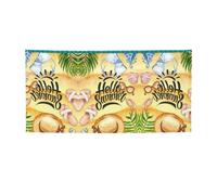 Bannière de fond « Hello Summer Beach » - Bannières de vacances, décoration pour remise de diplôme, mariage