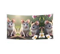 Bannière de fond pour événement Mouse in Love adaptée pour les fêtes en bord de mer ou les rassemblements de festival, etc