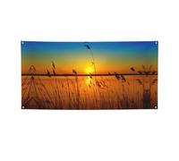 Bannière de fond Reeds By The River - Bannière de vacances, décoration pour remise de diplôme, mariage