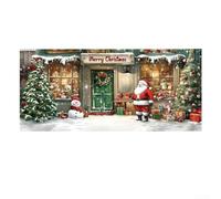 Bannière de garage pour vacances d'extérieur fabriquée en tissu polyester 100D avec œillets pour accrocher sur les portes de garage, les clôtures ou les murs (C)