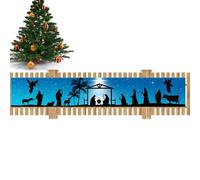 Bannière de grange de la - nativité décoration ensemble, compact, de Noël avec, scène sacrée 300x50 cm/118x20 pouces | Multipurpose Outdoor Indoor Utility polyvalent sleek