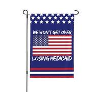 Bannière de jardin 12x18 « Nous ne nous remettrons pas de la perte de Medicaid », drapeau décoratif de maison, panneau « Ne tuez pas notre Medicaid », sans mât, impression double face.