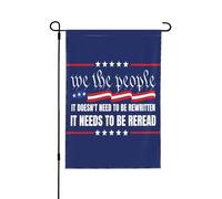 Bannière de jardin 30 x 45 cm « La Constitution américaine doit être relue »