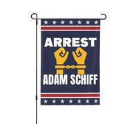 Bannière de jardin Arrest Adam-Schiff 28 x 40 cm - Drapeau extérieur double face pour maison, sans mât