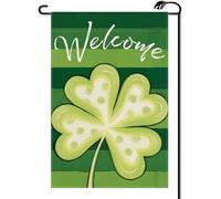 Bannière de jardin Bienvenue chez Lucky Green Shamrocks pour la