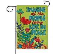 Bannière de jardin Citation inspirante sur le thème de l'harmonie du monde