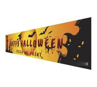 Bannière de jardin d'Halloween - Décoration extérieure - En polyester - Imperméable - 2,5 m - Étanche - Réutilisable - Pour la maison, la fête, la fête (B)