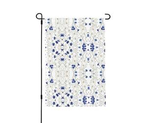 Bannière de jardin en polyester double face avec imprimé fleurs et bleuets et marguerites