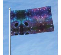 Bannière de jardin imprimée galaxie pour intérieur balcon, cour, porche