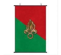 Bannière de la Seconde Guerre Mondiale Célèbre Combataille Poster Drapeau de l'armée Rétro Décoration d'intérieur (Légion étrangère française)