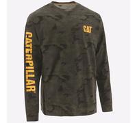 Bannière De Marque Caterpillar T-Shirt À Manches Longues Casual Pour Hommes Vert