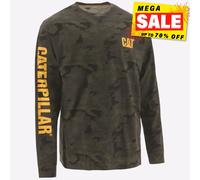 Bannière De Marque Caterpillar T-Shirt À Manches Longues Casual Pour Hommes Vert