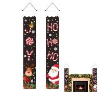 Bannière De Noël - 180x30cm Merry Christmas Porch Sign - Multicolored Tissu En Tissu Accroché Des Drapeaux | Décor De Porte De Vacances | Rideau De Fenêtre Extérieur | Décoration D'entrée De La Fête
