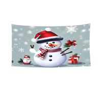 Bannière de Noël avec imprimé bonhomme de neige joyeux bonhomme de neige pour anniversaire, carnaval, Halloween, anniversaires de mariage