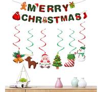 Bannière de Noël: bannière de joyeux Noël, bannière festive pour | Décoration de boucle de joyeux Noël Décoration d'anniversaire de vacances pour la décoration pour