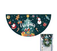 Bannière de Noël - Bannière saisonnière à demi-éventail - Drapeau pour porte avec atmosphère de Noël | Pour Cour Jardin Graduation Célébration Intérieur Extérieur