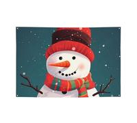 Bannière de Noël bonhomme de neige pour décoration de fête, anniversaire, photographie, arrière-plan, bannières et panneaux, décoration murale, bannière, fournitures de fête, 180 x 119 cm