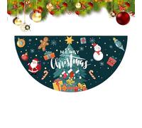 Bannière De Noël,Fanion De Fête En Demi-Éventail Décor Plat | Drapeau De Porte Noël Imperméable - Pour Intérieur Cheminée Salle De te Jardin Extérieur Festival Diplôme