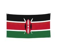 Bannière de Noël imprimée drapeau du Kenya, décoration d'intérieur ou d'extérieur pour fête, porche, bar, toile de fond festive à suspendre