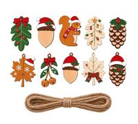 Bannière de Noël rustique Suspensions Décoratives et Rustiques pour | Bannière en bois de Noël pour décorer la cheminée Pour la maison intérieur et extérieur appuis de fenêtre et jardin