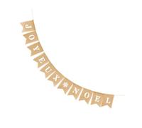 Bannière de Noël Vintage en Lin, Fanion Triangle Joyeux Noël