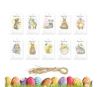 Bannière de Pâques, panier, étiquettes de nom de Pâques | Décoration printanière vintage, guirlande de lapin pour, famille, amis, maison