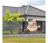 Bannière de Père Noël avec boîte et panneaux à suspendre - 61 x 119 cm - Pour intérieur et extérieur - Nouvel An, remise de diplôme, mariage, anniversaire