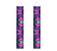 Bannière de porche à imprimé champignon magique pour Thanksgiving, bannières d'intérieur pour porte d'entrée, pour toutes les célébrations