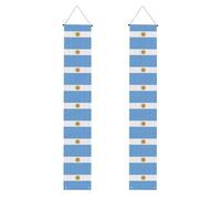 Bannière de porche à motif drapeau argentin - Bannière décorative à suspendre pour porte d'entrée, panneau de bienvenue festif pour la maison