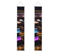 Bannière de porche à suspendre Las Vegas - Bannière de fête - Fond photo - Panneau de porte d'entrée pour fête de bienvenue - Décoration intérieure et extérieure