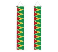 Bannière de porche avec drapeau WZYWHJ de la Guyane - Décoration murale - Pour extérieur et intérieur - 30,5 x 180,3 cm