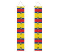 Bannière de porche avec drapeau WZYWHJ de l'Équateur - Décoration murale à suspendre - Pour extérieur et intérieur - 30,5 x 180,3 cm