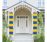 Bannière de porche avec drapeau WZYWHJ de l'Ukraine - Décoration murale à suspendre - Pour extérieur et intérieur - 30,5 x 180,3 cm