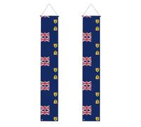 Bannière de porche avec drapeau WZYWHJ des îles Turques et Caïques - Décoration murale à suspendre - Pour extérieur et intérieur - 30,5 x 180,3 cm