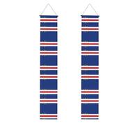 Bannière de porche avec drapeau WZYWHJ du Cap-Vert - Décoration murale à suspendre - Pour extérieur et intérieur - 30,5 x 180,3 cm
