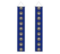 Bannière de porche avec drapeau WZYWHJ du New Hampshire - Décoration murale à suspendre - Pour extérieur et intérieur - 30,5 x 180,3 cm