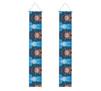 Bannière de porche avec imprimé dauphin amusant qui vous regarde, décoration de fête polyvalente et durable, parfaite pour porte d'entrée, terrasse et mur