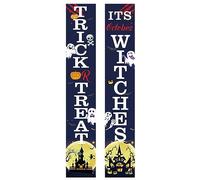 Bannière de Porche d’Halloween Halloween Spooky Haunted House Couplet Banner Home Party Decor pour la Décoration de Fête D'Halloween