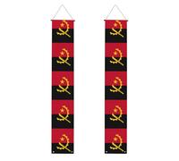 Bannière de porche de remise de diplôme avec drapeau de l'Angola YYHHAOFA - Bannière décorative pour extérieur et intérieur - 30,5 x 180,3 cm