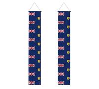 Bannière de porche de remise de diplôme avec drapeau YYHHAOFA des îles Turques et Caïques - Décoration imprimée - Pour extérieur et intérieur - 30,5 x 180,3 cm