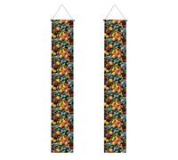 Bannière de porche de remise de diplôme BROLEO avec différents imprimés de fruits - Bannière décorative pour extérieur et intérieur - 30,5 x 180,3 cm