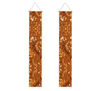 Bannière de porche de remise de diplôme BROLEO Beauty - Imprimé orange brûlé - Pour extérieur et intérieur - 30,5 x 180,3 cm