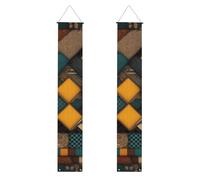 Bannière de porche de remise de diplôme BROLEO de style africain avec impression patchwork, bannière de porte, pour extérieur et intérieur, cour, fête, 30,5 x 180,3 cm