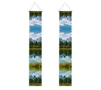 Bannière de porche de remise de diplôme BROLEO Grand Teton National Park Imprimée Bannière décorative pour extérieur intérieur cour fête 30,5 x 180,3 cm