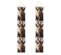 Bannière de porche de remise de diplôme BROLEO New York Girafe Street Prints Décoration de porte, pour extérieur et intérieur, cour, fête, 30,5 x 180,3 cm