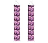 Bannière de porche de remise de diplôme BROLEO Trois méduses roses imprimées bannière décorative pour extérieur intérieur cour fête 30,5 x 180,3 cm