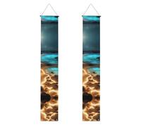 Bannière de porche de remise de diplôme BROLEO View under the moon Prints Decor Banner Door Sign, pour extérieur et intérieur, cour, fête, 30,5 x 180,3 cm