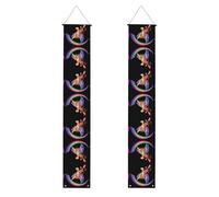 Bannière de porche de remise de diplôme WHJDPP A Tiger with wings flying on a rainbow Picture Decor Banner Door Sign for Outdoor Indoor Yard Party 30,5 x 180,3 cm