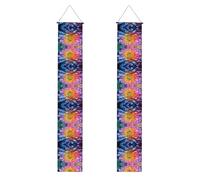 Bannière de porche de remise de diplôme WHJDPP arc-en-ciel chrysanthème - Bannière décorative pour extérieur et intérieur - 30,5 x 180,3 cm