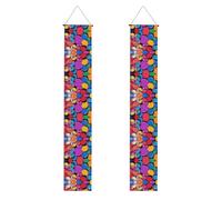 Bannière de porche de remise de diplôme WHJDPP couleur arc-en-ciel, bannière de porte, pour extérieur et intérieur, cour, fête, 30,5 x 180,3 cm